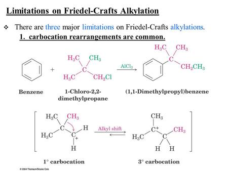 Limitations on Friedel-Crafts Alkylation