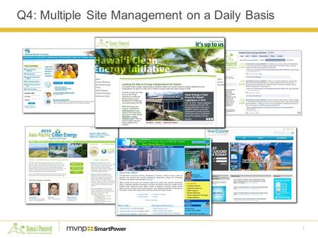 1 Q4: Multiple Site Management on a Daily Basis. 2 Our Team PROJECT MANAGEMENT MVNPSmartPower has a dedicated team of technically savvy Project Managers.