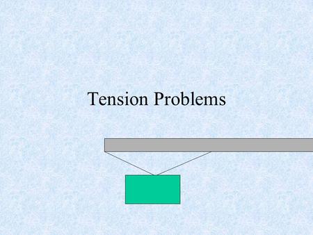 Tension Problems.