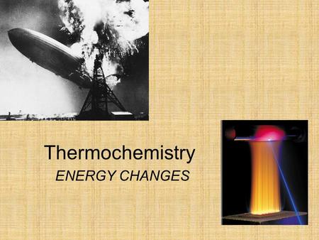Thermochemistry ENERGY CHANGES.. Energy is the capacity to do work Thermal energy is the energy associated with the random motion of atoms and molecules.