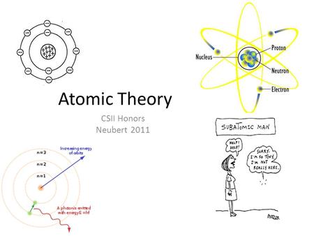 Atomic Theory CSII Honors Neubert 2011.