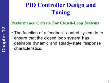 PID Controller Design and