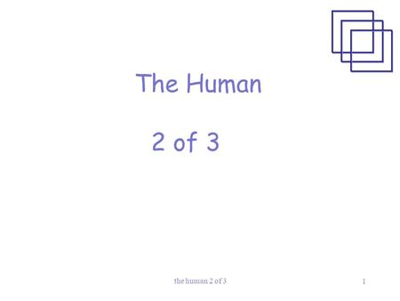 The human 2 of 3 1 The Human 2 of 3. the human 2 of 3 2.