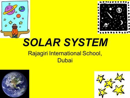 SOLAR SYSTEM Rajagiri International School, Dubai.