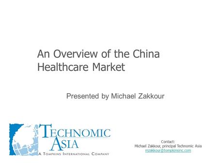 An Overview of the China Healthcare Market