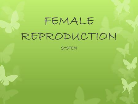 FEMALE REPRODUCTION SYSTEM. OVARIES  2 Functions  Release Estrogen & Progesterone  Release mature egg cells  Contain Ova or eggs  Female born with.