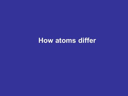 How atoms differ. Mass Number The sum of the protons and neutrons BUT…Why is it not an even number??
