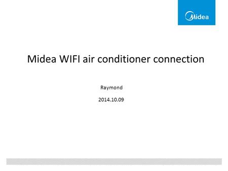 Midea WIFI air conditioner connection