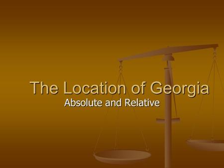 The Location of Georgia