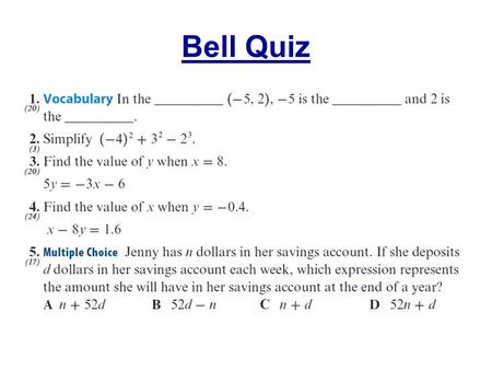 Bell Quiz.