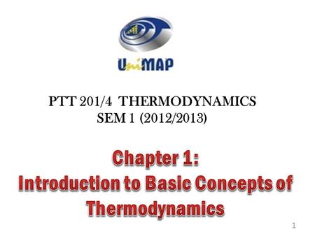 Introduction to Basic Concepts of Thermodynamics