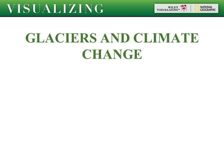 GLACIERS AND CLIMATE CHANGE. Objectives Distinguish between several different kinds of glaciers and ice formations. Describe how ice in a glacier changes.