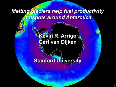 Melting glaciers help fuel productivity hotspots around Antarctica