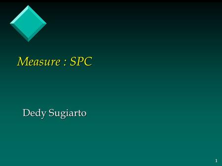 Measure : SPC Dedy Sugiarto.