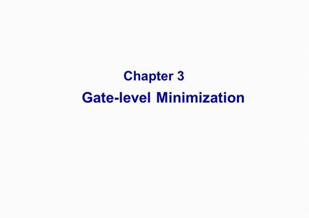 Gate-level Minimization