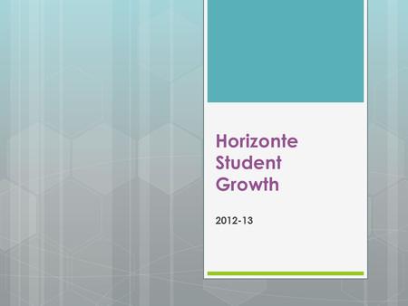 Horizonte Student Growth 2012-13. Language Arts 2012-13.
