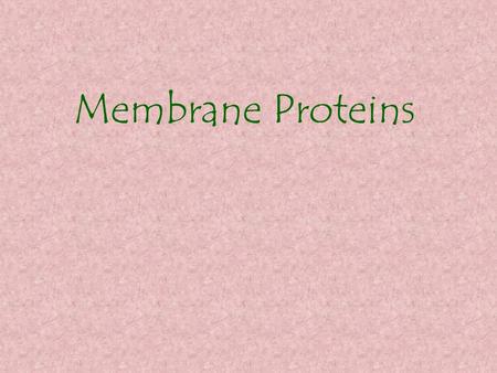 Membrane Proteins FOB Guided Exploration 9.