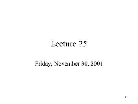 1 Lecture 25 Friday, November 30, 2001. 2 Outline Query execution –Two pass algorithms based on indexes (6.7) Query optimization –From SQL to logical.