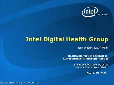 Intel Digital Health Group