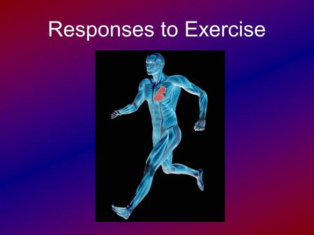 Responses to Exercise. Cardiac Output Cardiac Output (Q) – the volume of blood that is pumped out of the left ventricle in 1 minute  Measured in L/min.