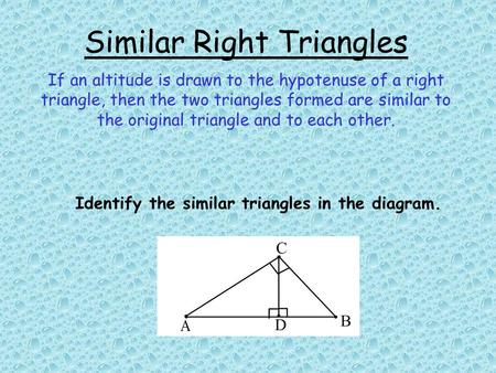 Similar Right Triangles