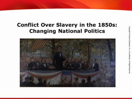 TEKS 8C: Calculate percent composition and empirical and molecular formulas. Conflict Over Slavery in the 1850s: Changing National Politics.