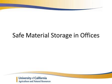 Safe Material Storage in Offices
