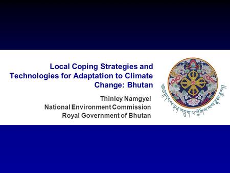 Thinley Namgyel National Environment Commission