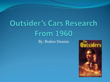 Outsider’s Cars Research From 1960