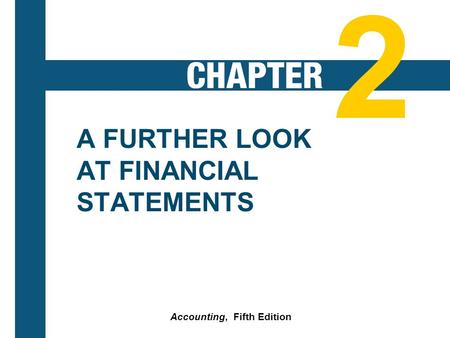 Accounting, Fifth Edition