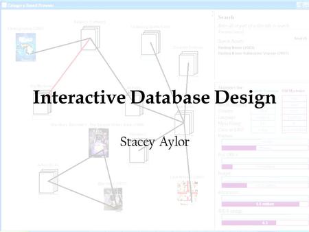 Interactive Database Design Stacey Aylor. Login – user must have a valid username and password.