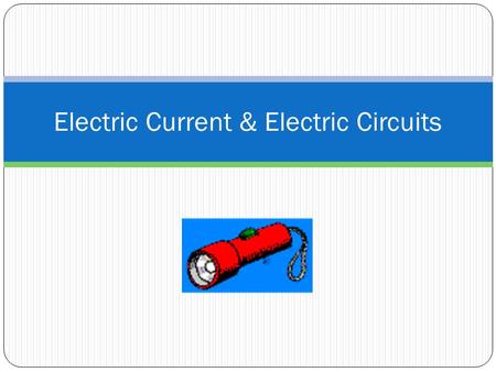Electric Current & Electric Circuits. The movement of electrically charged particles is an electric current. The SI unit for electric current is ampere.
