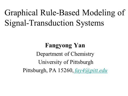 Graphical Rule-Based Modeling of Signal-Transduction Systems