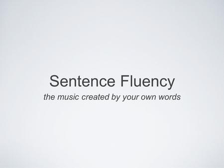 the music created by your own words