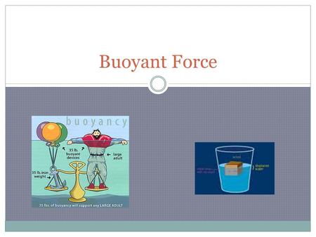 Buoyant Force What is Buoyant Force? The upward force that fluids exert(create) on all matter.