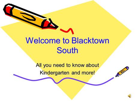 Welcome to Blacktown South All you need to know about Kindergarten and more!