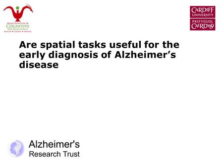 Are spatial tasks useful for the early diagnosis of Alzheimer’s disease.