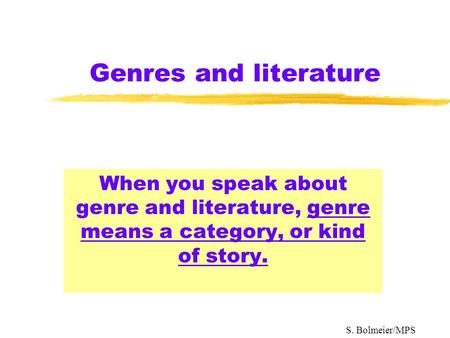 genres of books presentation