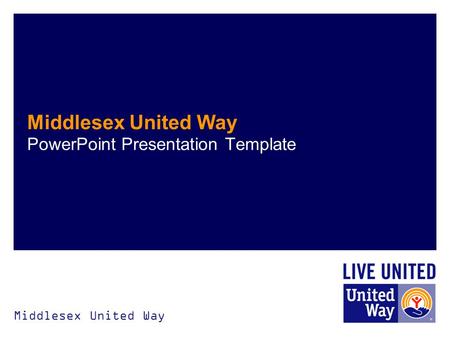 Middlesex United Way PowerPoint Presentation Template.