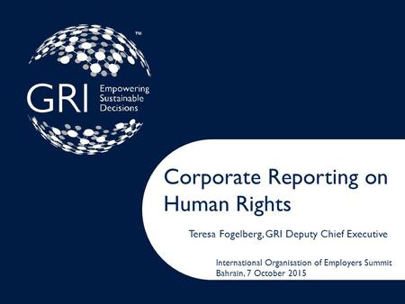 Corporate Reporting on Human Rights