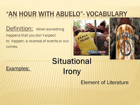 “AN Hour with Abuelo”- Vocabulary