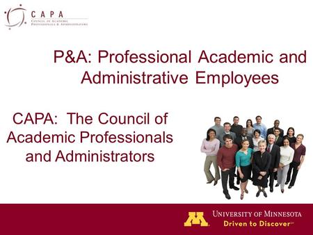 P&A: Professional Academic and Administrative Employees