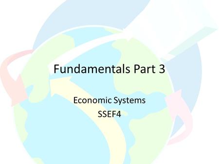 Fundamentals Part 3 Economic Systems SSEF4.
