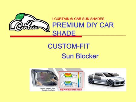 CUSTOM-FIT Sun Blocker I CURTAIN 6/ CAR SUN SHADES PREMIUM DIY CAR SHADE.