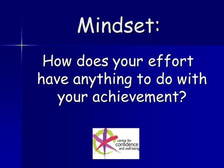 Mindset: How does your effort have anything to do with your achievement?