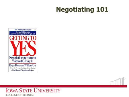 Negotiating 101.