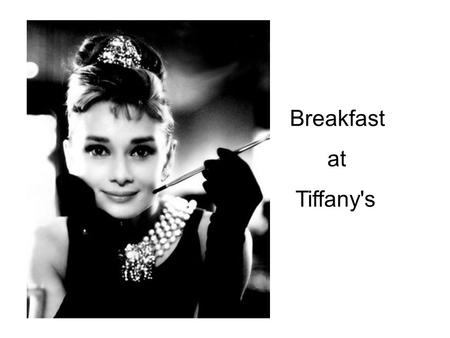 Breakfast at Tiffany's. The novel Breakfast at Tiffany's is written in 1958, and then, it is adapted into a movie in 1961. Although it is an old film,