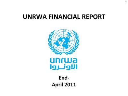 1 UNRWA FINANCIAL REPORT End- April 2011. 2 Month Variances Donor income – favourable by $30.7m – all timing variance. PSC favourable by $1.1m, increased.