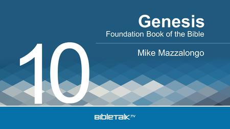 Genesis 1 Foundation Book of the Bible Mike Mazzalongo.