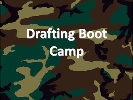 Drafting Boot Camp. Why Study Drafting?  Drafting is a form of graphic communication  “A picture is worth a thousand words.”